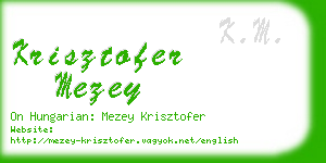 krisztofer mezey business card